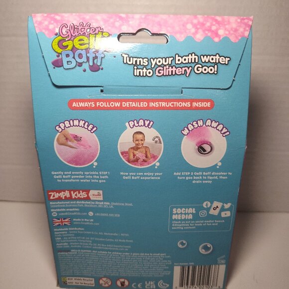 GLITTER GELLI BAFF 300 GRAMS 1 PC FUN WATER BATH TIME GOO NOVELTY TOY KIDS-PINK - Picture 4 of 4